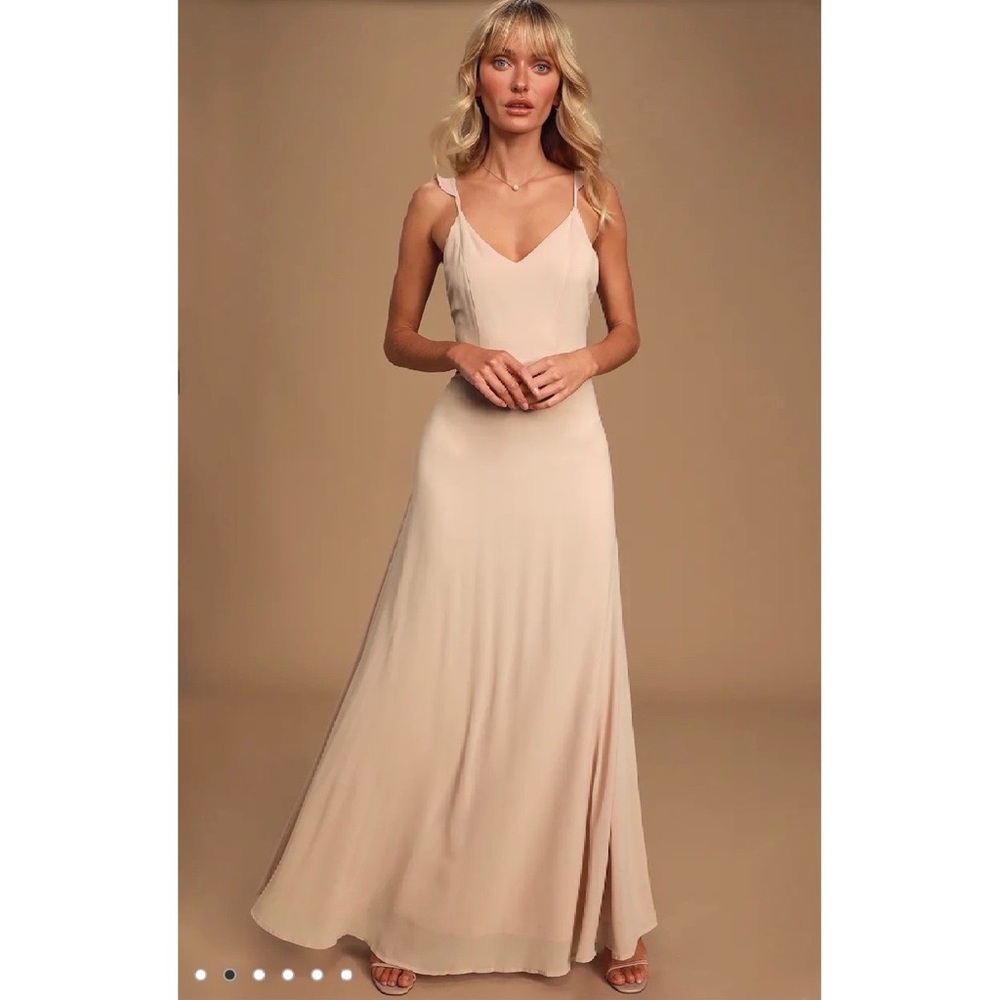 Lulu’s Meteoric Rise Blush Maxi Dress